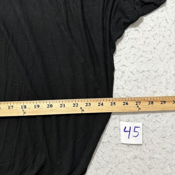 Ann Taylor LOFT Women's Large Black Short Sleeve Pullover TShirt Top Lightweight - Picture 8 of 12